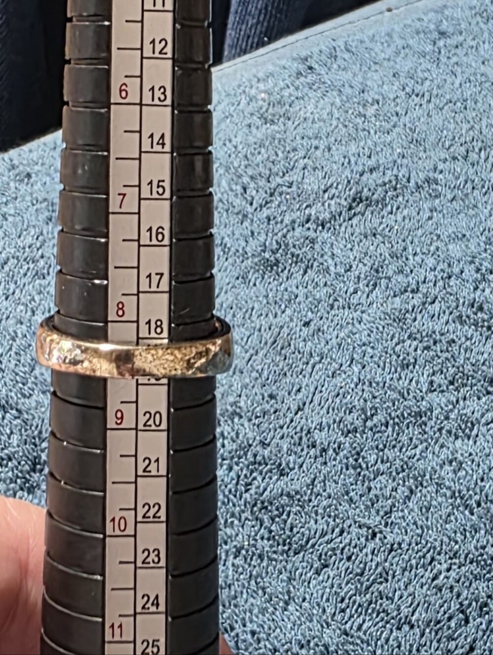 Sterling And 18k Trim Garnet Ring By Lorenzo 8 1\2 - Picture 11 of 13